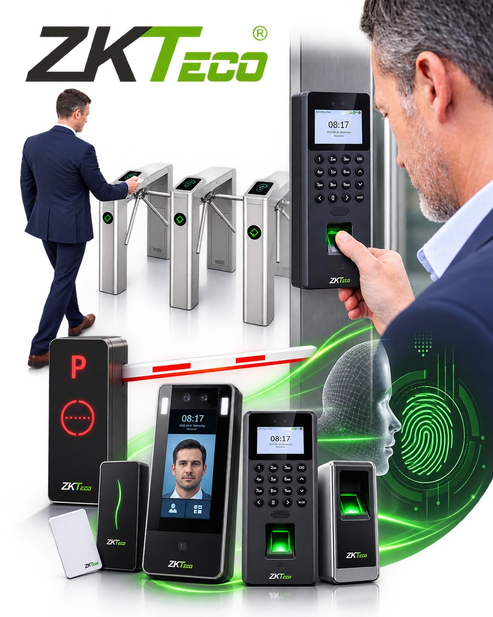 Instalación de control de acceso ZKTeco